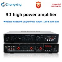 Amplificateur de puissance professionnel 5.1 Surround Sound avec radio FM pour spectacles en extérieur et home cinéma
