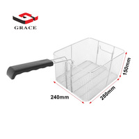 GRACE SGR-72A Friteuse professionnelle à gaz double cuve et double panier pour comptoir, équipement pour friterie, avec vanne de vidange d'huile 1