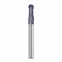Fraise à queue sphérique CNC haute précision en carbure à 2 dents HRC65 avec revêtement AlTiN/TiCN pour support OEM et ODM
