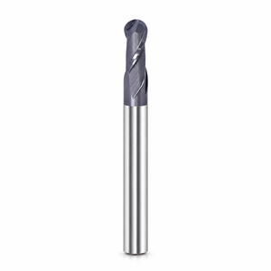 Fresa de carburo CNC de 2 filos con punta esférica HRC65 y recubrimiento AlTiN/TiCN para soporte OEM y ODM - Product Image 1