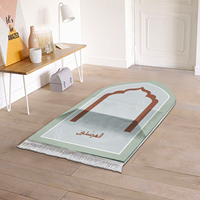 Tapis de Prière Islamique en Velours Doux à Mémoire de Forme Épais Personnalisé, Tapis Turcs pour Hommes et Femmes Musulmans, Tapis De Priere pour la Maison