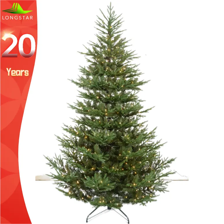 Pohon Natal buatan LED 7.5, lampu Mini putih hangat untuk dekorasi rumah musiman untuk dalam ruangan, pohon Faux