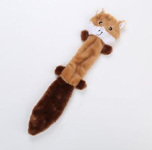 Dayanıklı 17-Inch çevre dostu köpek çiğnemek oyuncak sıska hiçbir doldurma gıcırtılı peluş tilki rakun sincap cilt dostu - Product Image 3