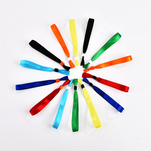 Customizable Disposable Polyester <strong>Wristband</strong> Sublimation Woven <strong>Fabric</strong> Bracelet Festivals Events One-Time Promotional <strong>Wristbands</strong>