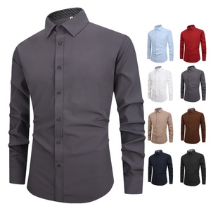 2025 nuovo <span class=keywords><strong>abito</strong></span> da <span class=keywords><strong>uomo</strong></span> sottile da <span class=keywords><strong>uomo</strong></span> camicia da <span class=keywords><strong>uomo</strong></span> con stampa camicia Casual sottile camicia a maniche lunghe - Product Image 1