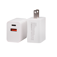 Chargeur mural USB PD universel 18W 20W QC3.0, adaptateur de charge rapide avec 2 ports pour ordinateur portable et appareils mobiles, fabriqué en Chine