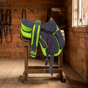 Freemax Lightweight English Dressage <b>Saddle</b> Horse Western Style Cordura Material SS Fittings <b>Treeless</b> Genuine Leather - Product Image 3