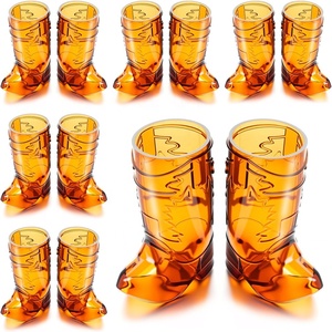 Verres à shot géants, un succès pour les fêtes sur le thème du Far <span class=keywords><strong>West</strong></span>, les fêtes à thème, les baby showers, les mariages, et les fêtes Wild <span class=keywords><strong>West</strong></span>, avec un design en forme de botte de cowboy - Product Image 1