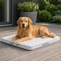 Outdoor-Haustiermatte für große Hunde mit Sichtfenster, verstärkten Kanten und Liegefläche für Garten und Terrasse