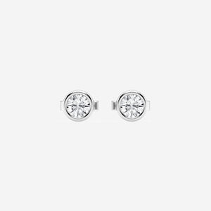 Premium Lab Grown Diamond Stud <b>Earrings</b> Round Brilliant Cut 925 Sterling Silver Elegant <b>Fine</b> Jewelry for Women Anniversary Gift - Product Image 2