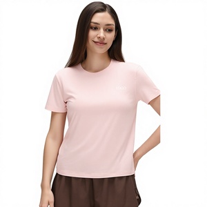 Vêtements de sport décontractés pour femmes, taille européenne et américaine, coupe ajustée, grande taille 3XL, été, tricoté, col rond, manches courtes, 92% - Product Image 4