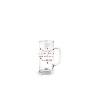 Verre à bière avec poignée 40cl, citation italienne pour les amateurs de bière - Product Image 1