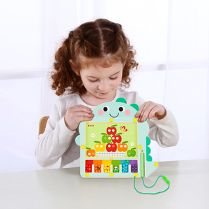 Dessin animé dinosaure Puzzle perle <span class=keywords><strong>labyrinthe</strong></span> <span class=keywords><strong>labyrinthe</strong></span> jeu de société enfants <span class=keywords><strong>labyrinthe</strong></span> conseil couleur tri et quantité jouets cognitifs - Product Image 3