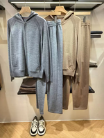 Haut en tricot à capuche zippé à manches raglan et pantalon assorti à taille élastique 100 % cachemire, ensemble deux pièces pour homme, idéal pour se détendre et voyager