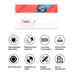 Nuevo tipo de venta superior publicidad Taxi superior pantalla electrónica Led pantalla/caja de luz superior de coche personalizada con fábrica de pantalla Led - Product Image 5