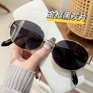 Famous Brocade Oval Sunglasses <b>Gold</b> <b>Frame</b> Polarized PC Lens Outdoor Use - Product Image 5