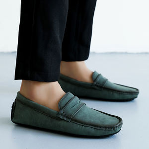 Nouveau été décontracté respirant PU velours cuir chaussures plates mocassins respirant imperméable <span class=keywords><strong>bateau</strong></span> chaussures avec semelle intérieure EVA fermeture à enfiler - Product Image 4