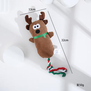 Sıcak kardan adam Santa ren geyiği noel Pet peluş diş çıkarma oyuncak Bite dayanıklı havalandırma ses yapma köpek oyuncak Pet noel oyuncak - Product Image 5