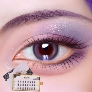 DIY <span class=keywords><strong>Manga</strong></span> & Pixie <span class=keywords><strong>Salon</strong></span> Extensions Look Individuel Cluster Cils Anime Cils Appuyez sur et Go Pop sur pré-mappé Faux Cils - Product Image 3