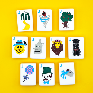 Juego <span class=keywords><strong>de</strong></span> Mahjong Americano <span class=keywords><strong>de</strong></span> Lujo <span class=keywords><strong>El</strong></span> <span class=keywords><strong>Mago</strong></span> <span class=keywords><strong>de</strong></span> <span class=keywords><strong>Oz</strong></span>, 160 Fichas, Ruby Slipper, Emerald City, Dorothy, Grabado, Regalo Coleccionable - Product Image 2