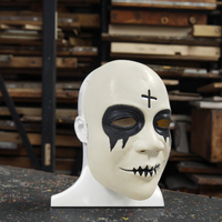 Le masque de purge Latex Grin Halloween film d'horreur déguisement effrayant Smiley croix masque pour Carnaval accessoires d'horreur