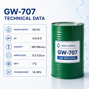 อิมัลชั่นลาเท็กซ์ VAE อุตสาหกรรม GW-707 สำหรับกาวบรรจุภัณฑ์ การเชื่อมติดกระดาษ และการเคลือบผิว - Product Image 5