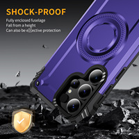 Coque de téléphone magnétique pour Samsung S25Edge S24FE S23 Ultra Plus Support de caméra Housse antichoc résistante aux rayures pour Galaxy A26 A56
