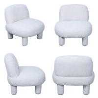 Fauteuil de salon en tissu CARLFORD, fauteuils d'appoint en tissu pour salon, fauteuil de loisirs en tissu, fauteuil d'appoint en gros