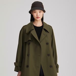 Abrigo de Diseño Tipo Gabardina, Abrigo Personalizado de Alta Calidad, Nuevo Modelo para Mujer, con Hebillas, Abrigo de Piel de Cordero Blanca para Mujer - Product Image 5