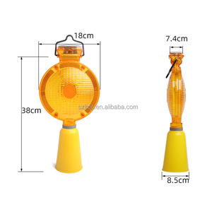 Lampe de construction à énergie solaire LED solaire <span class=keywords><strong>clignotant</strong></span> Barricade Signal Stroboscopique Avertisseur lumineux Cône lumineux - Product Image 2