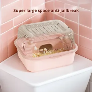 Cage pour <span class=keywords><strong>hamster</strong></span> doré Grand espace Plateau à boutons solide en plastique écologique Capacité de 5kg Fournitures de luxe pour animaux de compagnie Quantité minimale de commande - Product Image 2