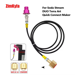 Adaptador de Conexión Rápida para Manguera SodaStream DUO Terra Art W21.8-14 CGA320 de 90 cm, Tanque de CO2 Externo, Herramientas de Aire Personalizables, Material TPEE - Product Image 5