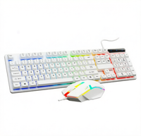 Ensemble clavier et souris de jeu mécanique KM2025, 104 touches, rétroéclairage RGB, étanche 5M, câble de 1,35 m, léger, 435g