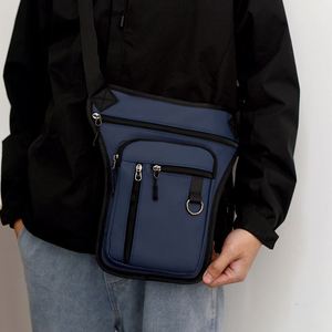 Leapfrog Latest Design <b>Large</b> Capacity Water-Proof Oxford Unisex <b>Pillow</b> Shape Waist Bag Black Crossbody Casual Sport Zipper - Product Image 2