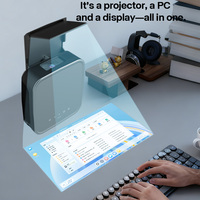 Projecteur intelligent HT500 1080P Android Windows double système d'exploitation WiFi 4K Mini projecteur LED portable pour cinéma maison