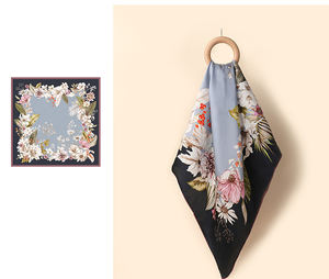 2025 Neu 100% reine Seide 90cm Seide Plain Crepe Satin Square Scratches Großhandels waage Anpassung 14mm <span class=keywords><strong>Digital</strong></span> Inkjet Printing - Product Image 3