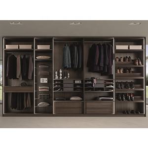 נובה אישית מודרני מוצק עץ כהה אגוז חדר ארונות ריהוט ארונות שינה - Product Image 5