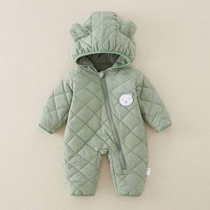 Vêtements d'hiver pour bébé, vêtements en coton pour nouveau-né, couleur unie, manches longues, barboteuse côtelée, barboteuses pour bébé, combinaisons pour filles, pull - Product Image 6