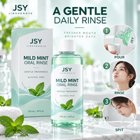 Rince-bouche sans alcool à la menthe douce 473 ml pour un soin quotidien et une sensation buccale fraîche et propre en bouteille transparente Marque privée
