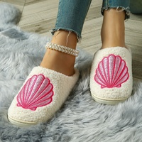 Chaussons d'hiver tendance antidérapants d'intérieur à bout fermé, doux et massants, pour femme, idéaux pour Noël