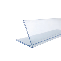 Yobest Plaque de nom de bureau en acrylique transparent en forme de V, taille personnalisable, support de prix, présentoir de cartes de visite, numéro de table