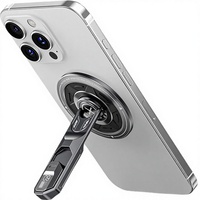 Support de téléphone magnétique ergonomique en métal, rotatif à 360°, pliable et réglable, compact, pour bureau – Vente chaude usine OEM/ODM