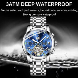 Reloj Poedagar 141 Clásico Automático para Hombre, Reloj Mecánico de Acero Inoxidable a la Moda, Resistente al Agua - Product Image 2