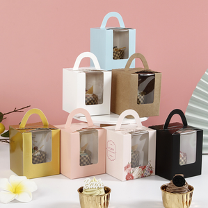Scatole per <span class=keywords><strong>Cupcake</strong></span> con 1/2/4/6/8/10/12/<span class=keywords><strong>24</strong></span> Fori, Confezioni per Torte e Pane, Scatole per Asporto con Finestra in PVC - Product Image 3