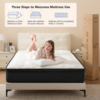 Matelas sur mesure haut de gamme, prix d'usine, matelas à ressorts ensachés double en mousse à mémoire de forme compressée, tailles Queen et King