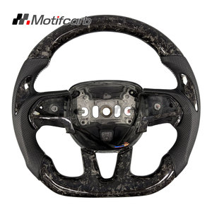 Volante de fibra de carbono forjado personalizado para Dodge Charger Hellcat SRT R/T y Jeep Grand Cherokee Trackhawk 2013-2023 - Product Image 1
