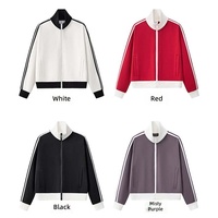 Veste zippée d'extérieur pour femme 420G, coupe-vent, personnalisable, sport et décontracté, en lin/coton, couleur unie