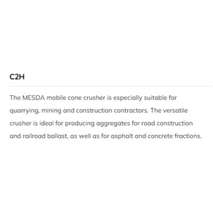 เครื่องบดหินอุตสาหกรรมเครื่องบดแบบพกพาเครื่องบดกรามเคลื่อนที่ได้แบบ C2H - Product Image 3