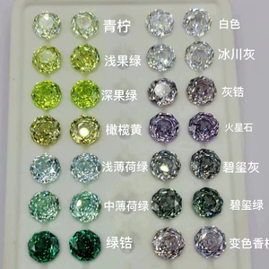 Wuzhou พลอยพลอยเพชรสวิสตัดรูปดอกกุหลาบ8x8 5A จากโรงงาน - Product Image 1