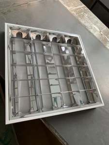 T8 Ceiling V Leaf Louver Fitting 60x60 3x18w <strong>4x18w</strong> LED Fluorescent <strong>Grille</strong> <strong>Light</strong> - Product Image 4